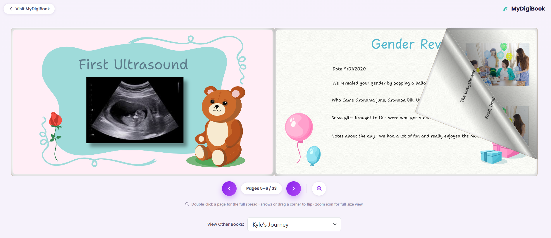 A print-ready DigiBook page